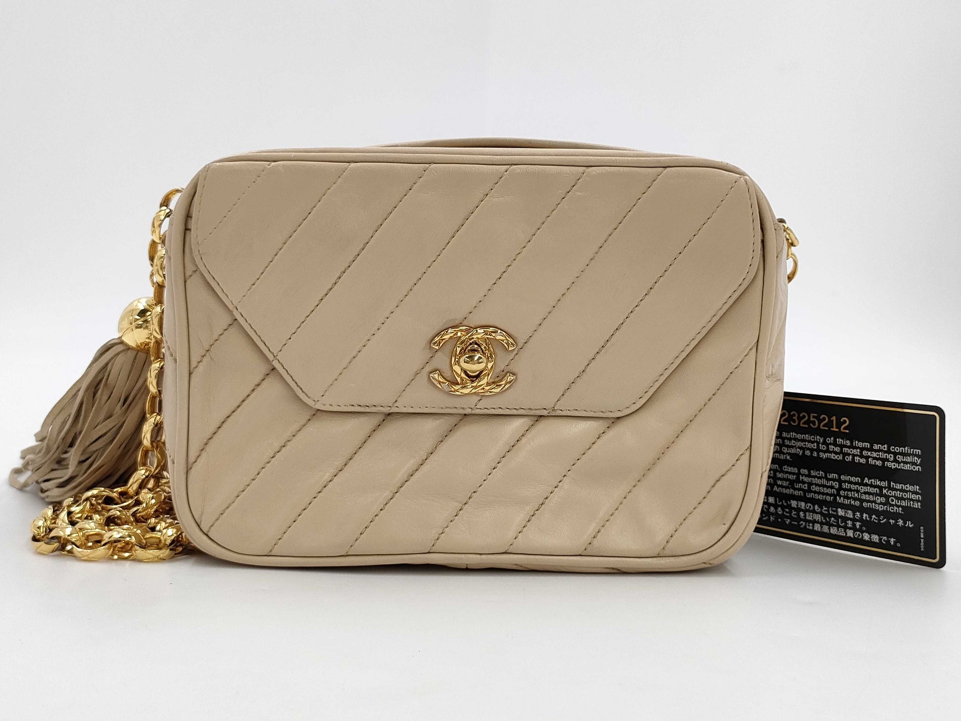 CHANEL Fringed Chain Shoulder Bag with Seal