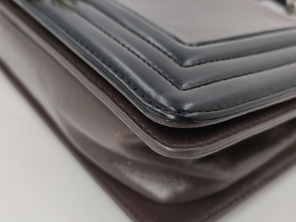 CHANEL Boy Chanel Bicolor Chain Shoulder with Seal Shoulder Bag