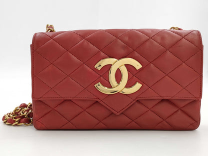 CHANEL Matlassse Lambskin Chain Shoulder Seal Bag