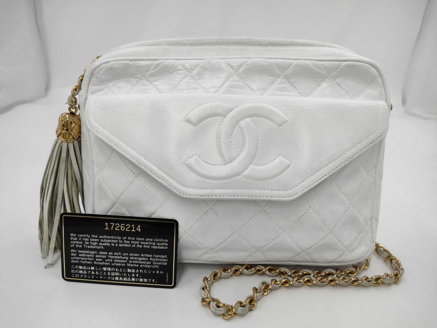 CHANEL Matlassse Lambskin Chain Shoulder Seal Bag