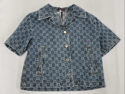 GUCCI GUCCI GG Jacquard Denim Top Size 40 788680 Tagged Unused Jacket