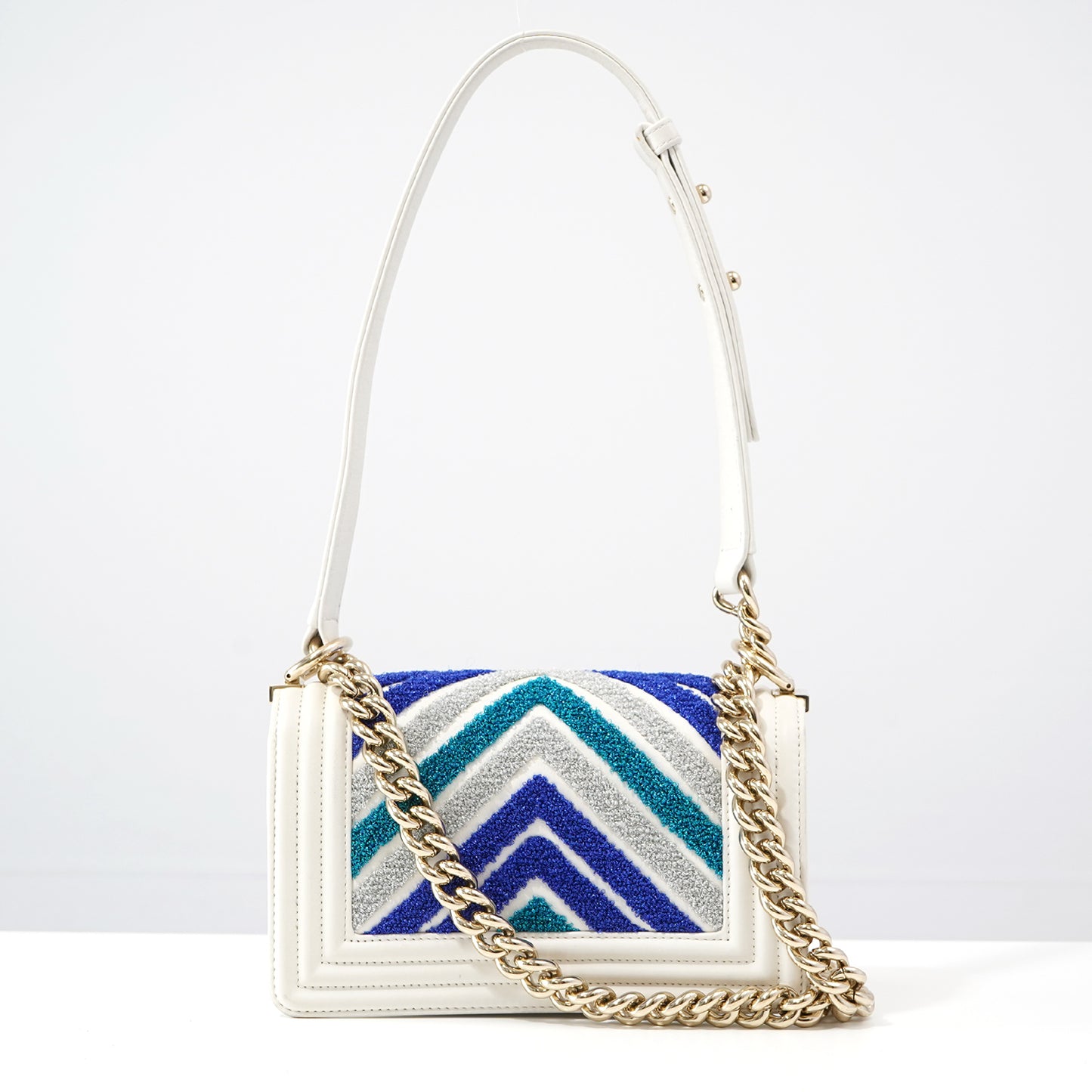 CHANEL CHANEL Boy Chanel Chevron Shoulder Bag with Seal Shoulder Bag