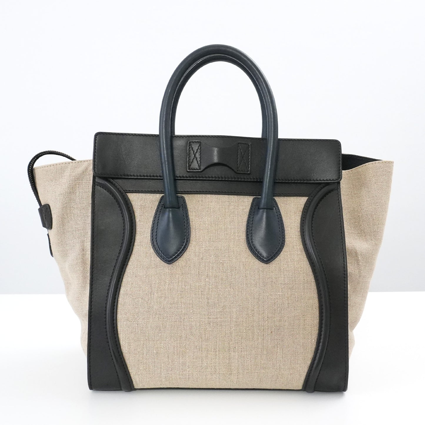CELINE Luggage Microshopper Bicolor Handbag