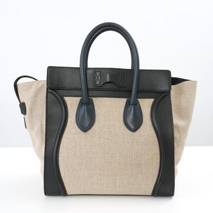 CELINE Luggage Microshopper Bicolor Handbag