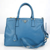 PRADA Saffiano Leather Tote Bag Blue BN1844 Handbag