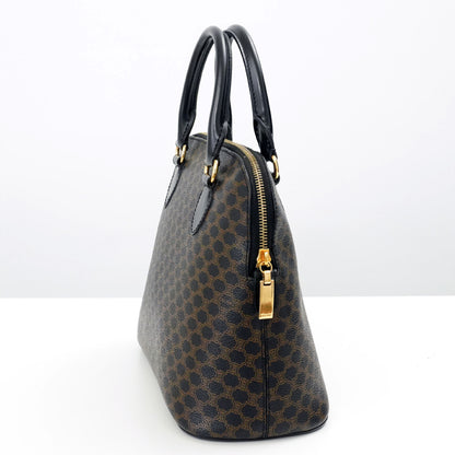 CELINE Macadam Brown Black Handbag