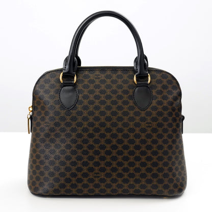 CELINE Macadam Brown Black Handbag