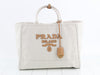 PRADA Sand Canvas Shopping Bag 1BG473 Tote Bag