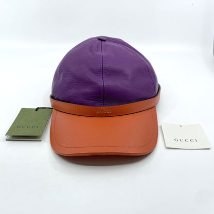 GUCCI Leather Baseball Hat Cap Hat Men's 728964 M Tagged Unused Other Accessories