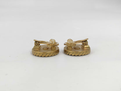 CHANEL Earrings Black Cocomark 94A Earrings