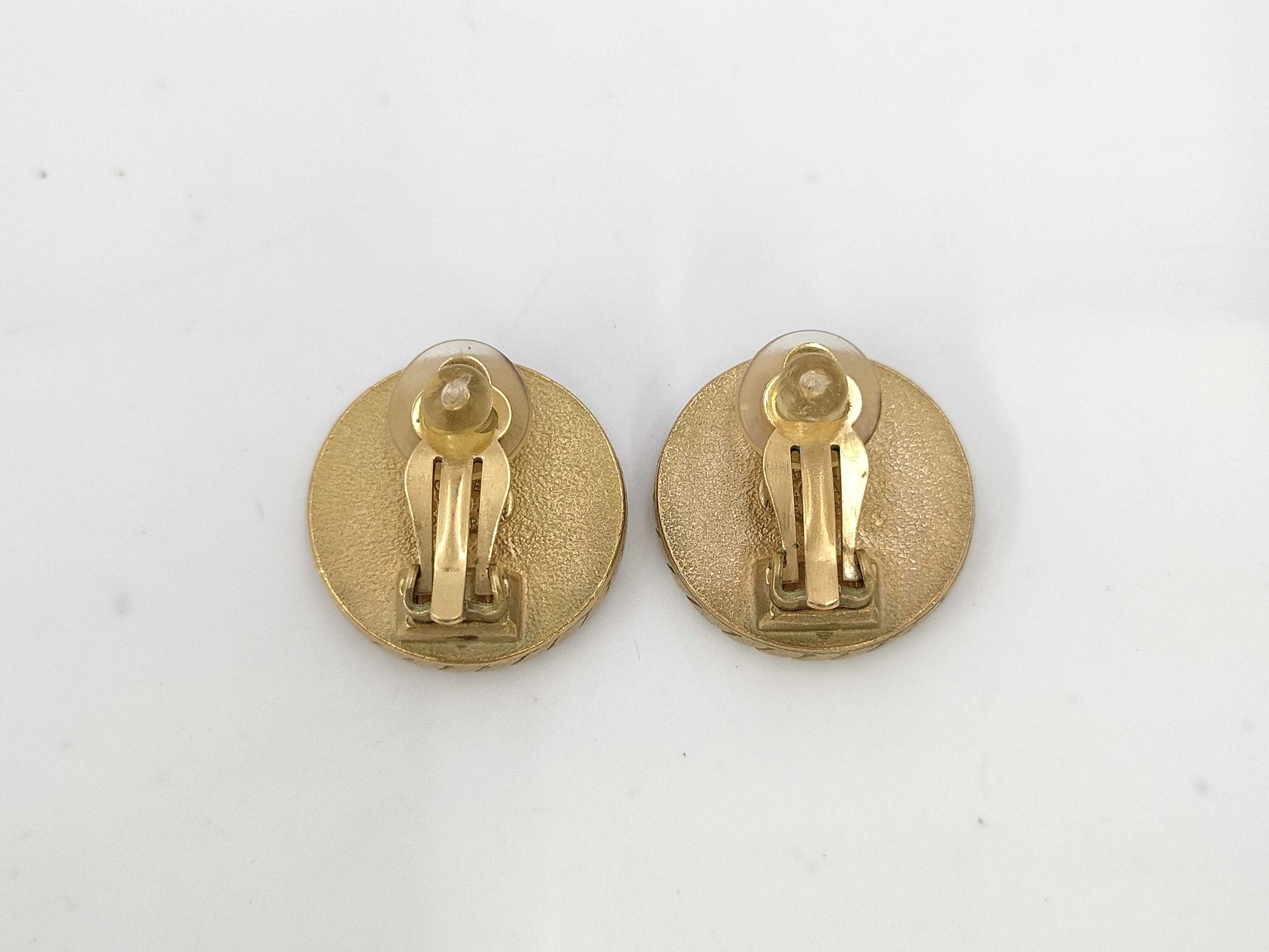 CHANEL Earrings Black Cocomark 94A Earrings