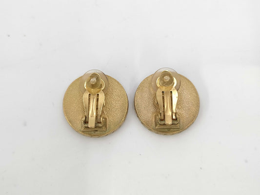 CHANEL Earrings Black Cocomark 94A Earrings
