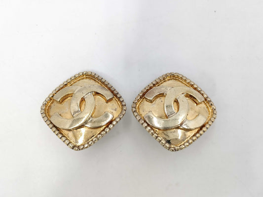 CHANEL Earrings Diamond Coco Mark Large 96A Earrings