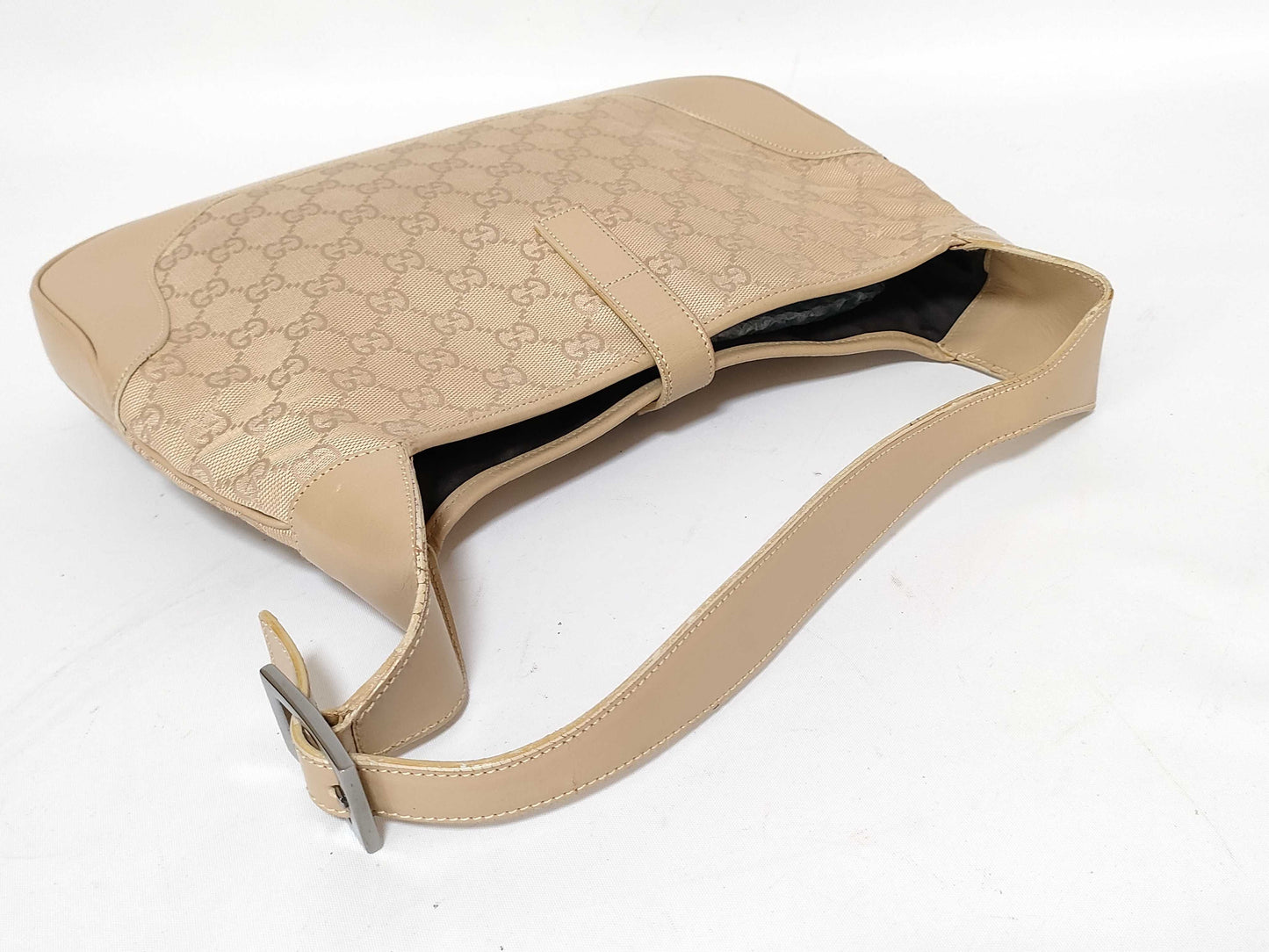 GUCCI GG Canvas Gucci Jackie One Shoulder Bag Brown Canvas x Leather Shoulder Bag