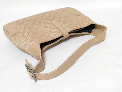 GUCCI GG Canvas Gucci Jackie One Shoulder Bag Brown Canvas x Leather Shoulder Bag