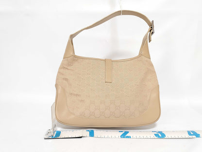 GUCCI GG Canvas Gucci Jackie One Shoulder Bag Brown Canvas x Leather Shoulder Bag