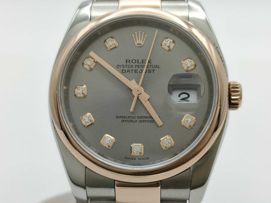 ROLEX 116201G V398386 Grey Dial Oyster Breath Men's Watch