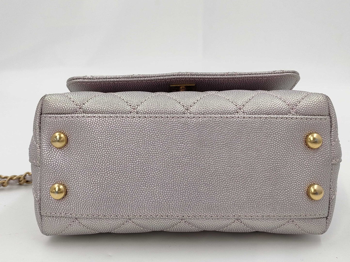 CHANEL Coco Handle 2WAY Handbag XXS Pink Shiny Caviar Skin AS2215 Bag