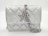 CHANEL Star Motif Chain Silver Shoulder Bag
