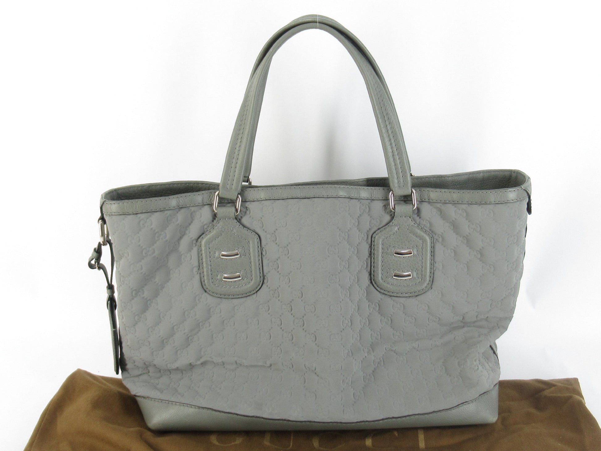 GUCCI GUCCI 241102 Neoprene Tote Bag Abby Grey Tote Bag
