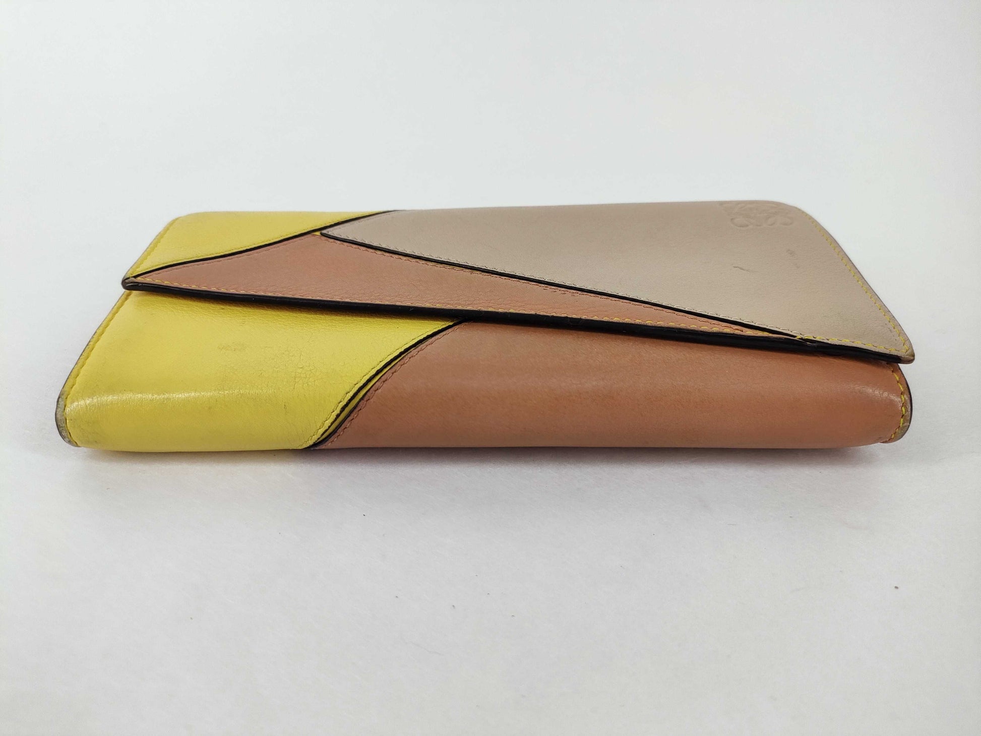 LOEWE LOEWE Puzzle Zip Long Wallet Continental Wallet Yellow Wallet