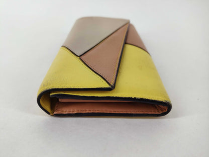 LOEWE LOEWE Puzzle Zip Long Wallet Continental Wallet Yellow Wallet