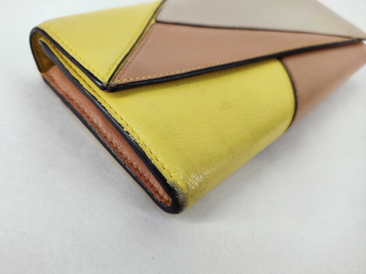 LOEWE LOEWE Puzzle Zip Long Wallet Continental Wallet Yellow Wallet