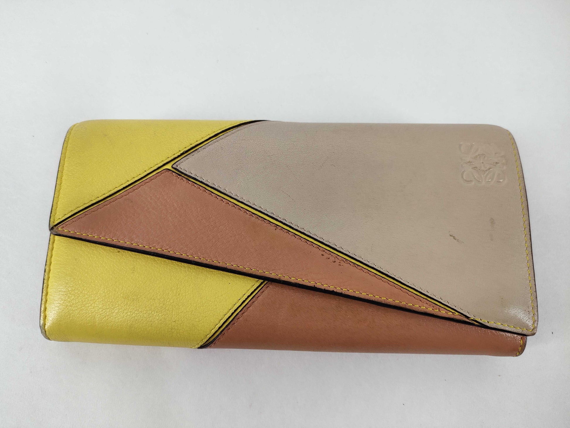 LOEWE LOEWE Puzzle Zip Long Wallet Continental Wallet Yellow Wallet