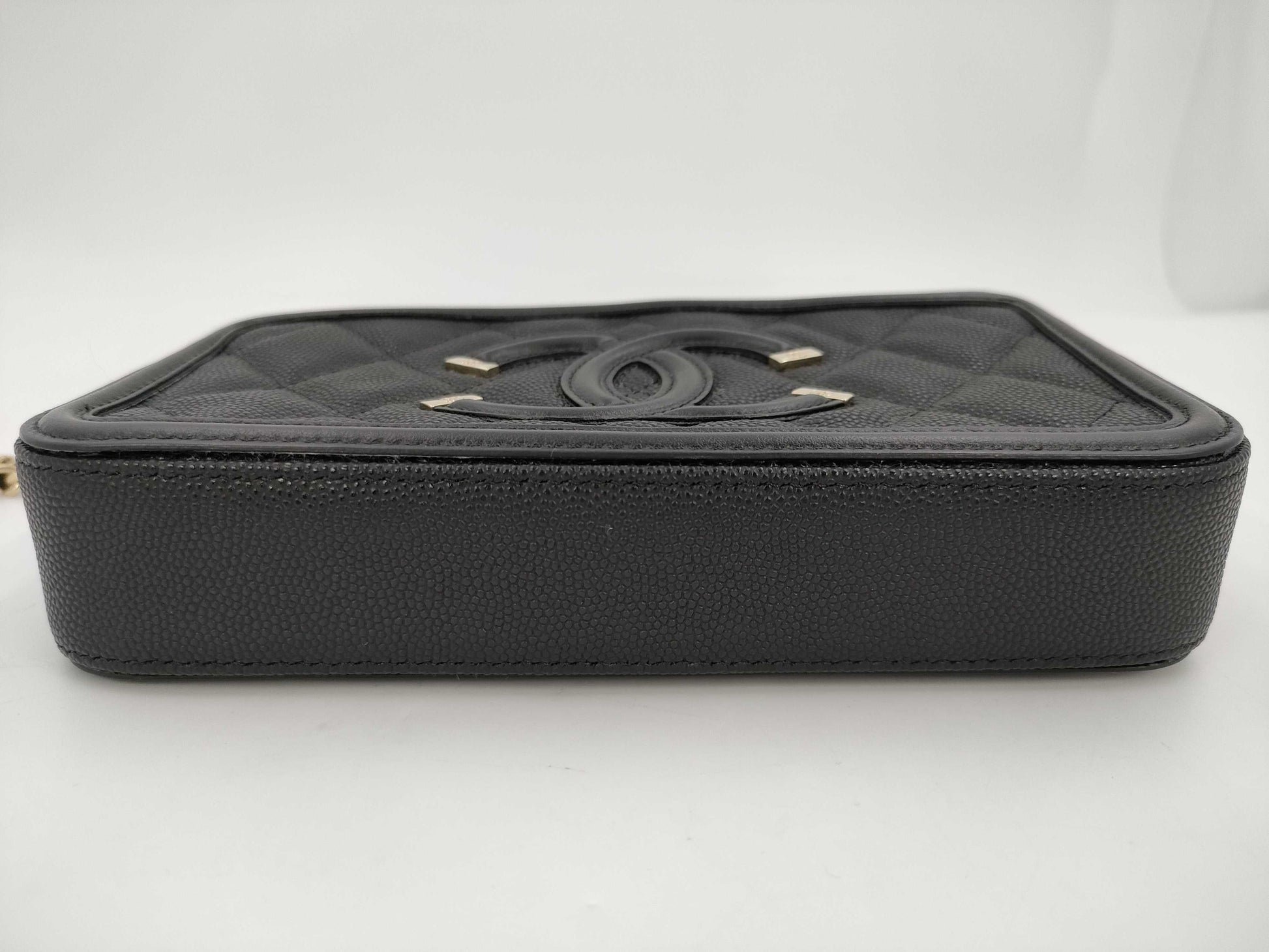 CHANEL Caviar Skin CC Filigree Bag Shoulder Bag