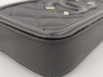 CHANEL Caviar Skin CC Filigree Bag Shoulder Bag