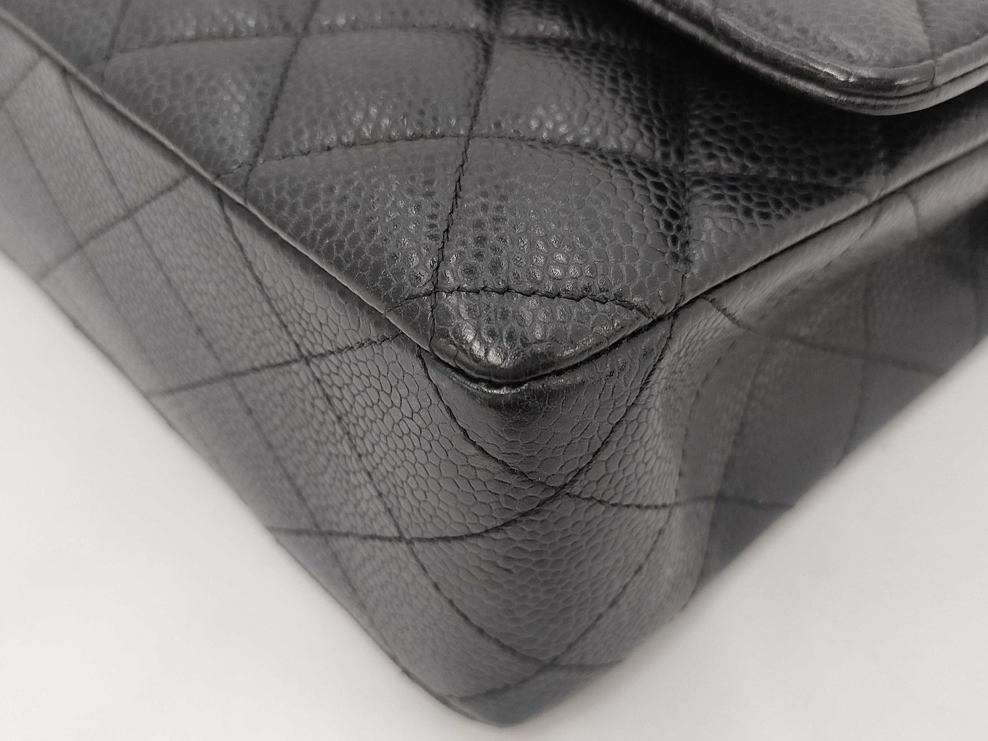 CHANEL Matlasse 25 Caviar Skin Black W Flap W Chain 25 Series Shoulder Bag