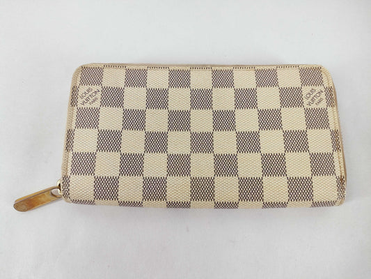 LOUIS VUITTON Damier Azure Vuitton Zippy Wallet Damierzul N60019 VI2037 Wallet