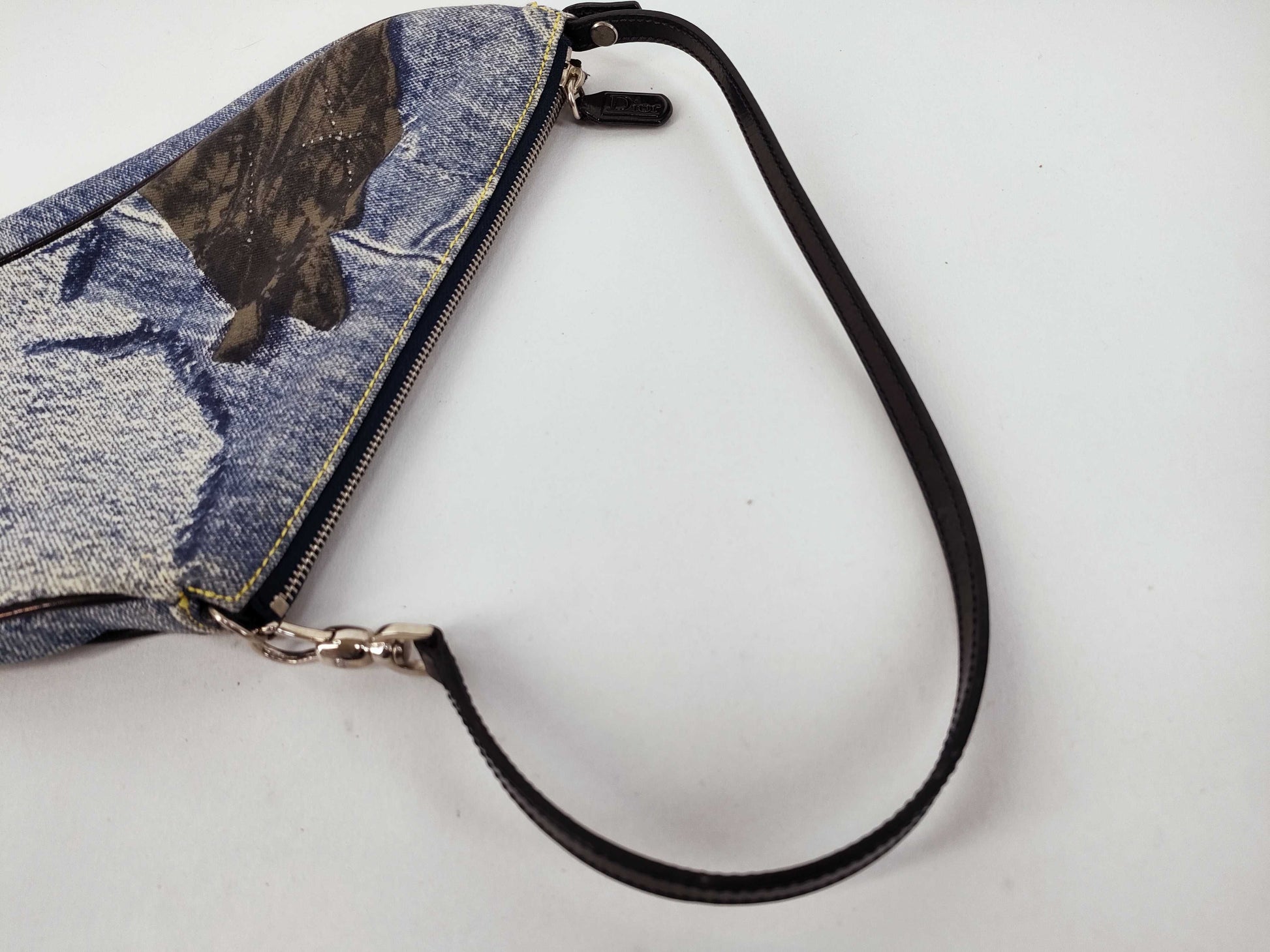 Dior Dior Christian Dior Denim Print Saddle Handbag Handbag