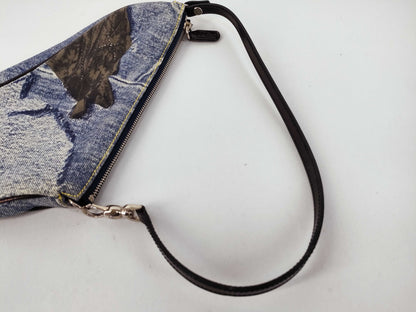 Dior Dior Christian Dior Denim Print Saddle Handbag Handbag