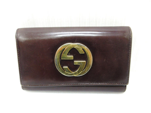 GUCCI Gucci 262972 Patent GG Leather Bi-Fold Wallet