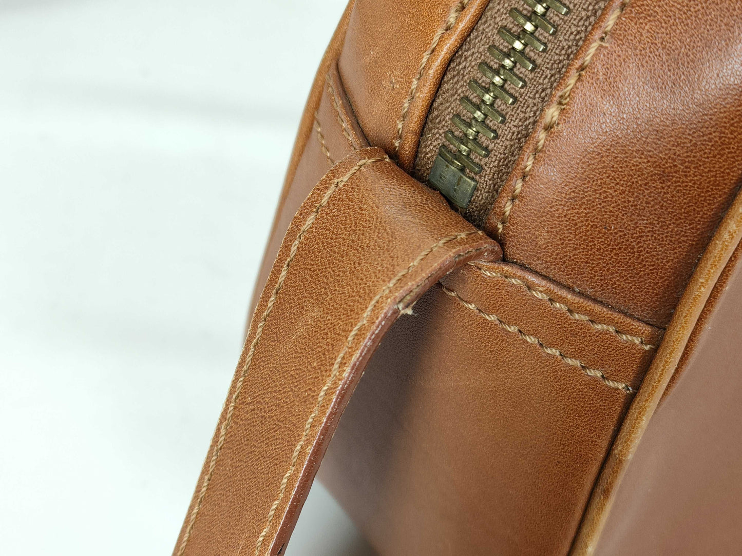 CELINE Celine Shoulder Bag Leather Old Brown Shoulder Bag