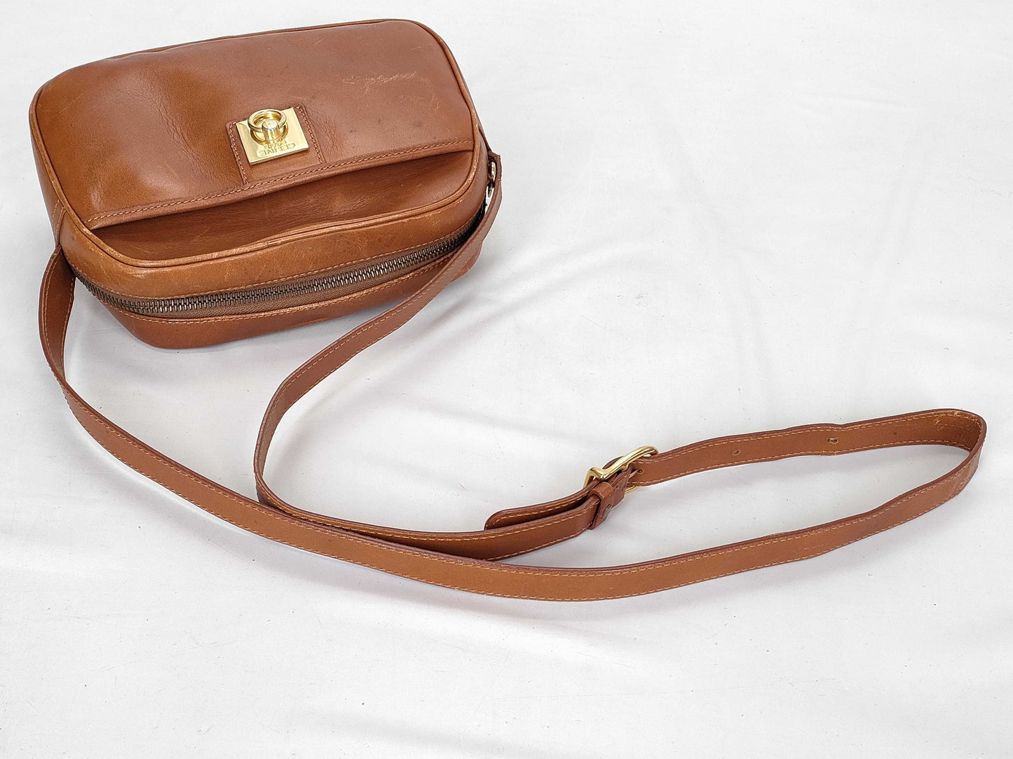 CELINE Celine Shoulder Bag Leather Old Brown Shoulder Bag