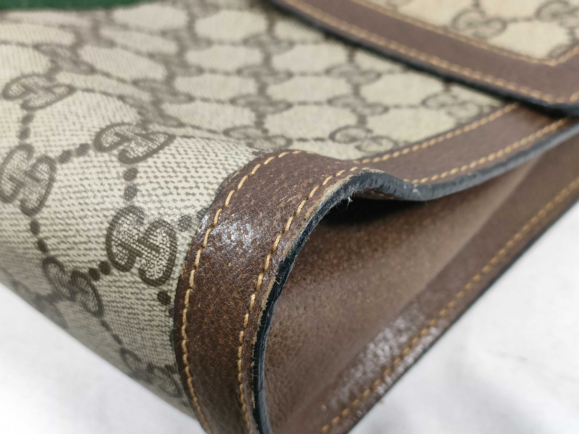 GUCCI GG Supreme Gucci GG Canvas Second Bag Sherry Line Clutch Bag