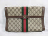 GUCCI GG Supreme Gucci GG Canvas Second Bag Sherry Line Clutch Bag