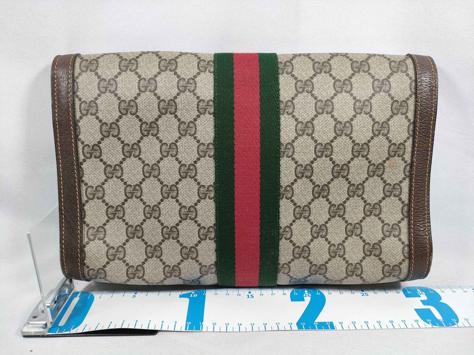 GUCCI GG Supreme Gucci GG Canvas Second Bag Sherry Line Clutch Bag