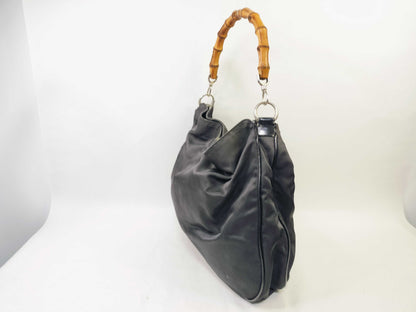 GUCCI Bamboo Gucci Bamboo Handle Nylon Tote Bag 001 1998 1577 Tote Bag