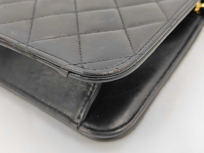 CHANEL Matlasse Chain Shoulder Bag Black Lambskin 4th Shoulder Bag