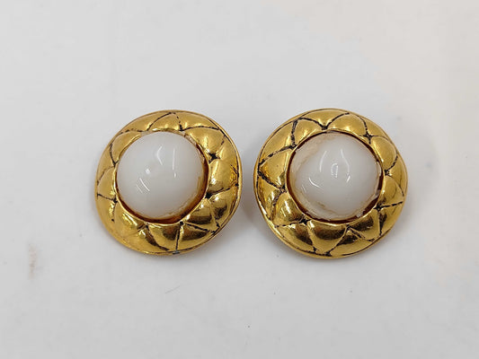 CHANEL Faux Pearl Earrings Earrings