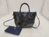 PRADA Handbag Vinyl Perforated Blue Handbag