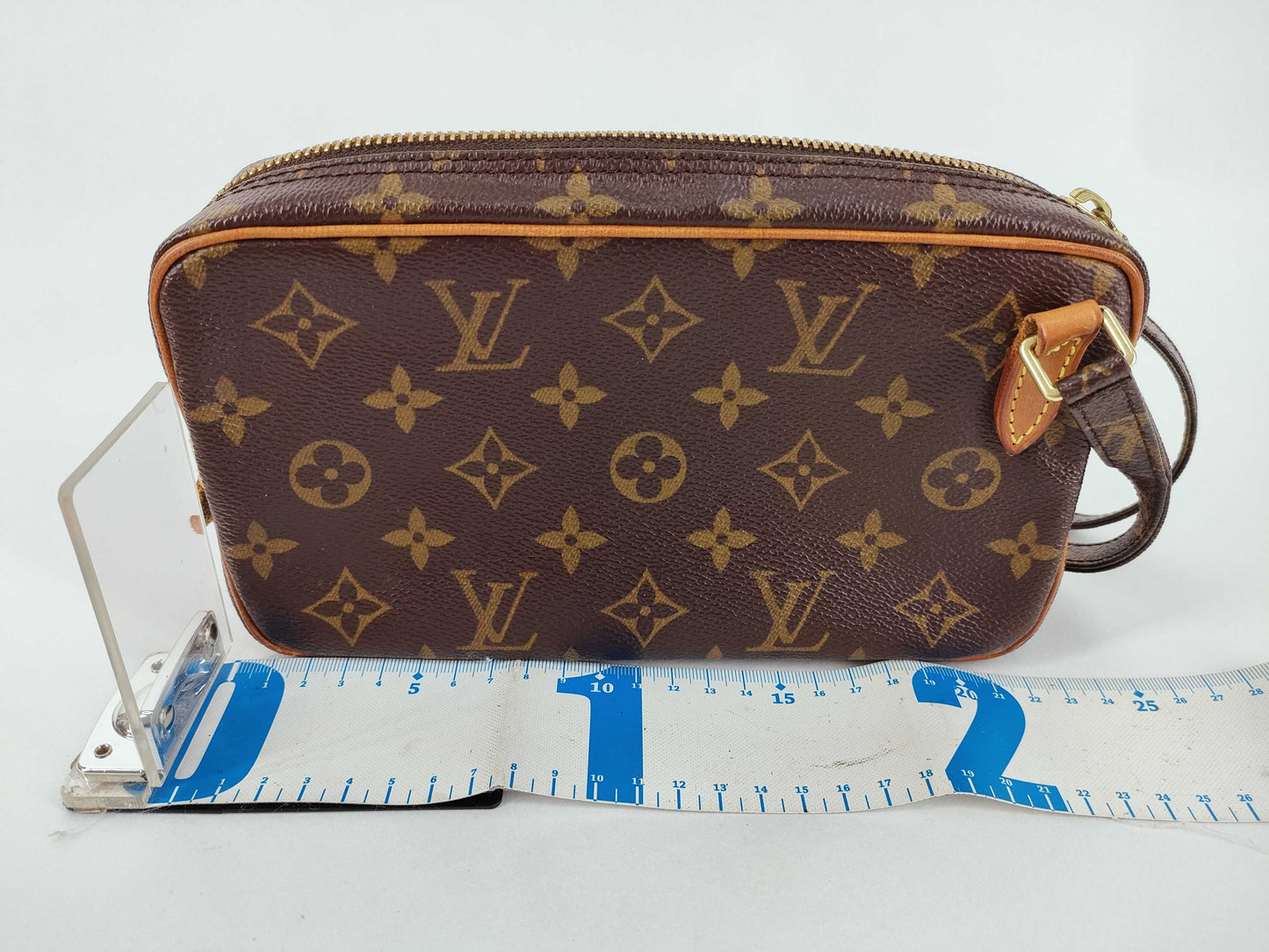 LOUIS VUITTON Monogram Vuitton Monogram Pochette Marley Bandriere M51828 Serial Blur Shoulder Bag