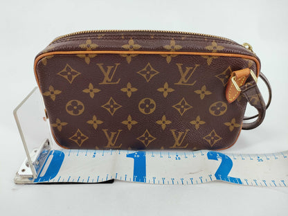 LOUIS VUITTON Monogram Vuitton Monogram Pochette Marley Bandriere M51828 Serial Blur Shoulder Bag