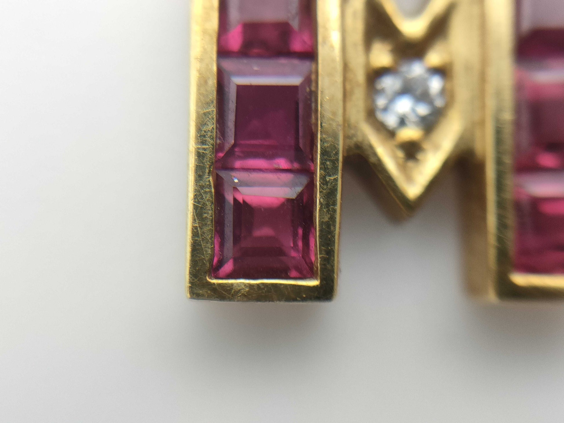 MIKIMOTO Ruby and Diamond 18K Gold Pendant Top 