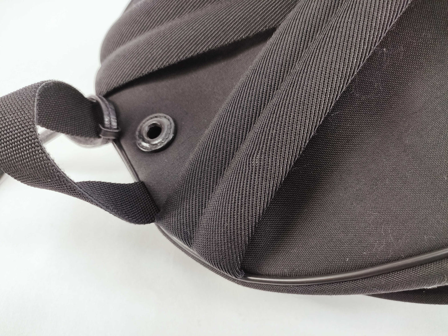 SAINT LAURENT Paris Mini Canvas x Leather Backpack/Backpack Black Rucksack