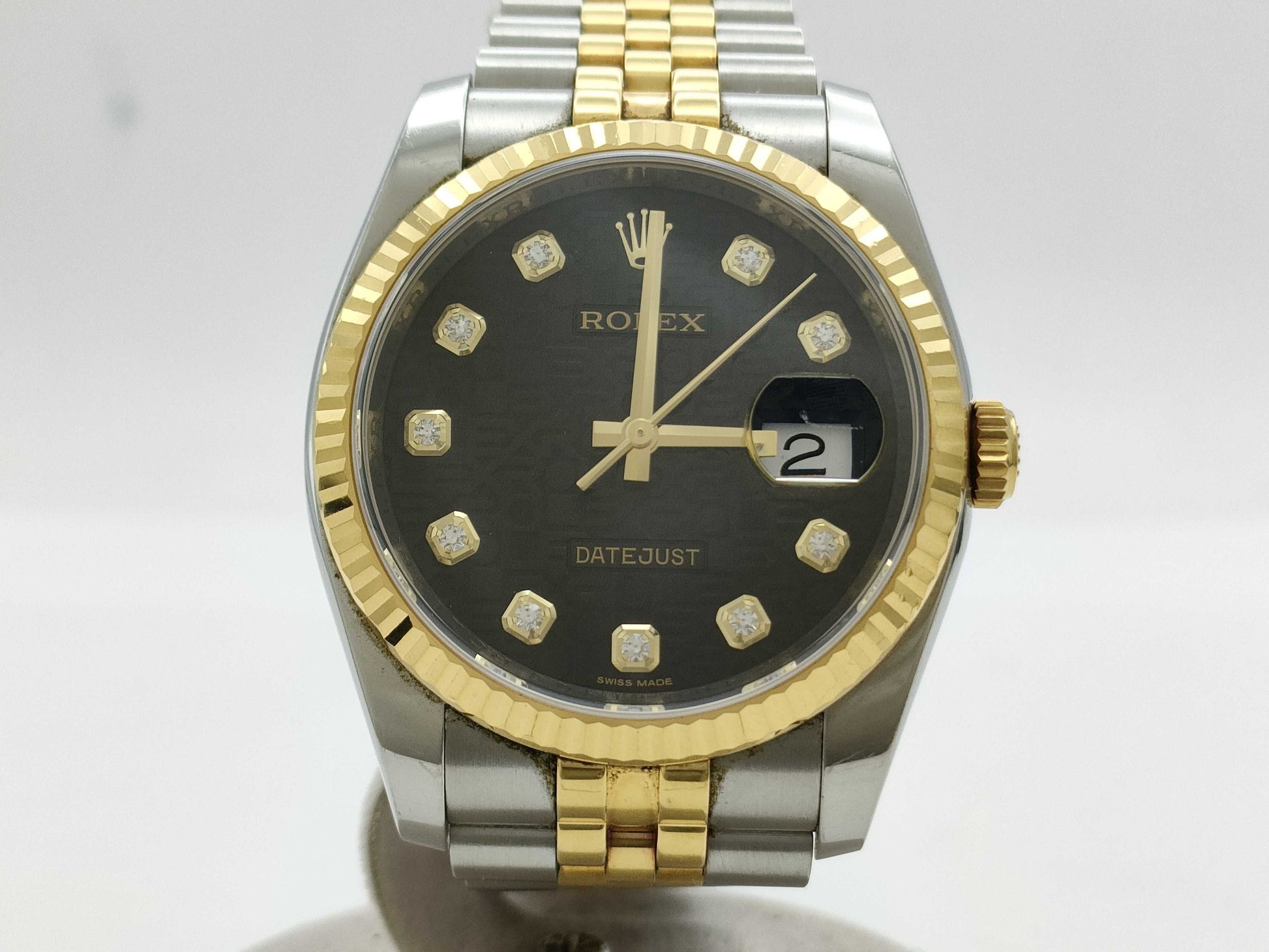 ROLEX 116233G 400318Q5 Black Holicon Jubilee Men's Watch