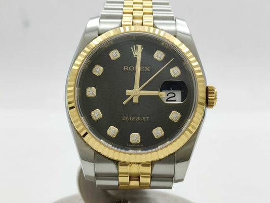 ROLEX 116233G 400318Q5 Black Holicon Jubilee Men's Watch